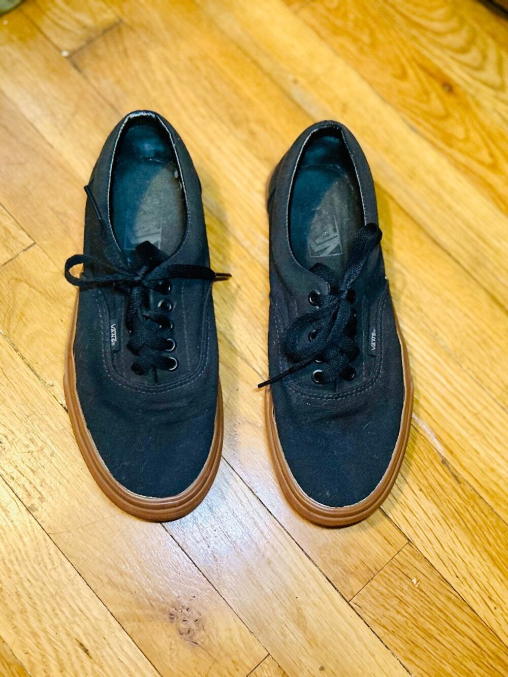 Vans Era Black Gum Canvas Sneakers Women’s 8.5 Men’s 7 Skate Shoes